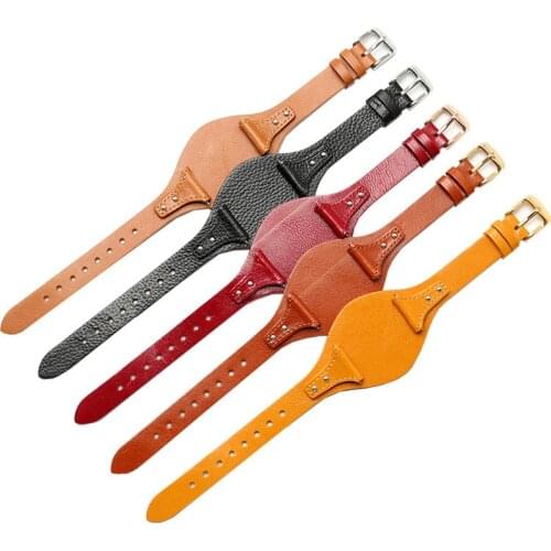 Genuine Leather For fossil ES4114 ES3838 ES4113 ES3625 ES3616 femalese Watchbands small wristband 18mm Gules Black Watch Strap