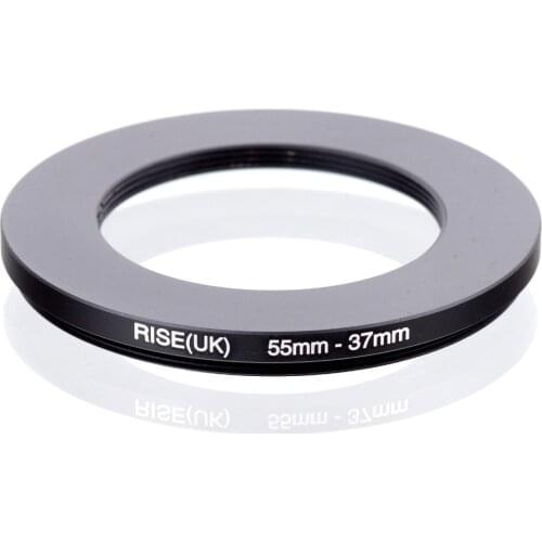 RISE(UK) 55mm-37mm 55-37mm 55 to 37 Step down Ring Filter Adapter black