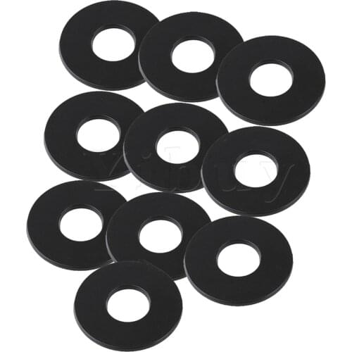 Yibuy 12.5mm Dia Black Guitar Toggle Switch Washer Rhythm Treble Ring Plate for Electric Guitar Pack of 10