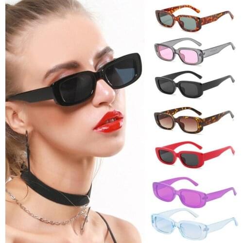 Small Rectangle Sunglasses Women Vintage Brand Designer Square Sun Glasses Female Fashion Punk Personalized Shades Glasses