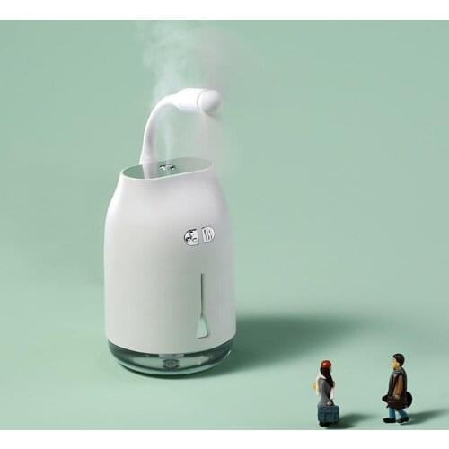 3 In 1 240ML Diffuser USB Ultrasonic Air Humidifier Mist Maker Aroma Essential Oil Diffuser for Home with LED Light and Fan