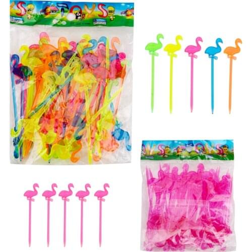 Fruit Forks For Cake Dessert Tableware Flamingo Picks Party Supplies Kitchen Tools 50Pcs/set Gadgets Cooking Tools