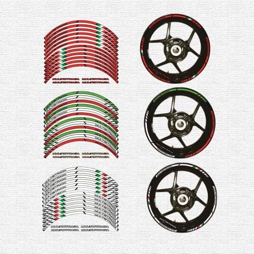 High quality motorcycle wheel decals waterproof Reflective stickers rim stripes For DUCATI MULTISTRADA DUCATIMULTISTRADA