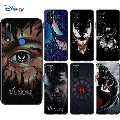 Villain Marvel Venom Soft Black TPU Cover For Honor 9 10 X10 9A 9C 9S 9N 10i 10X 9X Lite Pro 5G Phone Case Shell