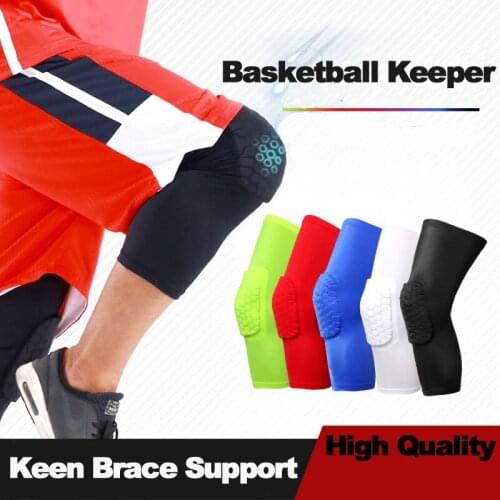 1PC Elastic honeycomb knee protector Breathable Knee pads protection sports safety knee brace support basketball accessories