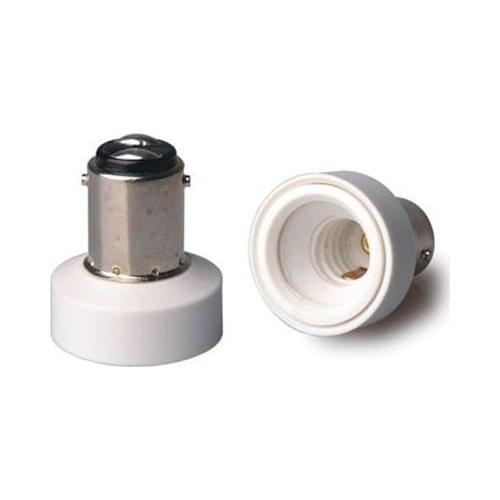 10pcs BA15D to E12 lamp adapter converter BA15D Male To E12 Female lamp holder base adapter converter