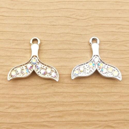 10pcs 19x20mm fish tail charm for jewelry making fashion earring pendant necklace bracelet charm diy finding