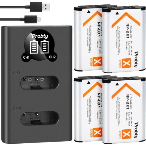 1800mah For sony NP BX1 NP-BX1 Battery + Charger For Sony DSC-RX100 X3000 IV HX300 WX300 HDR-AS15 X3000R MV1 AS30V HDR-AS300