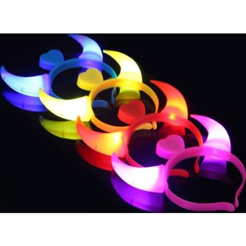 20pcs Hair Wear Luminous Head wear LED Flashing Light Devil Valentines Day Easter Wedding Birthday Party Decoration