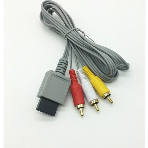 200pcs For Nintendo For Wii Game Console Accessories 1.8m 6FT Audio Video AV /TV Composite RCA Cable Cord
