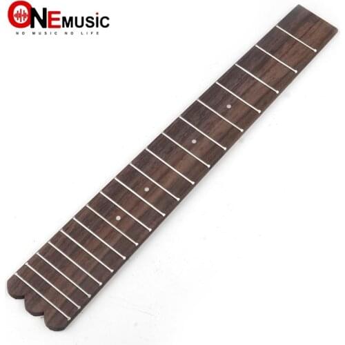 26 Inch Tenor Fish Tail Shape Ukulele Fingerboard with 4mm Dot 18 Fret Rosewood UK fingerboard Replacement