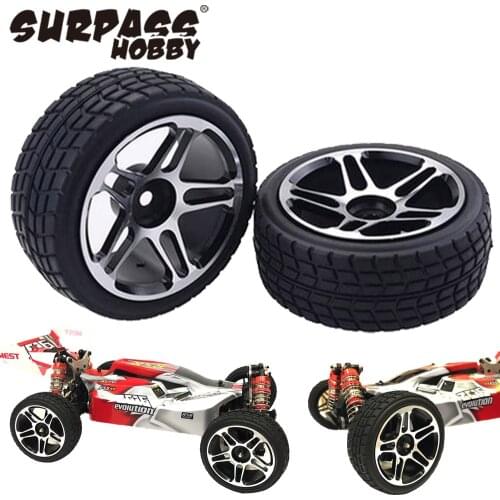 4Pcs 2.95inch/75mm 1/14 1/16 Scale Off Road Buggy Tires Wheel 12mm Hex for Wltoys 144001 Remo 1631 1621 1625 1635 1651 RC Car