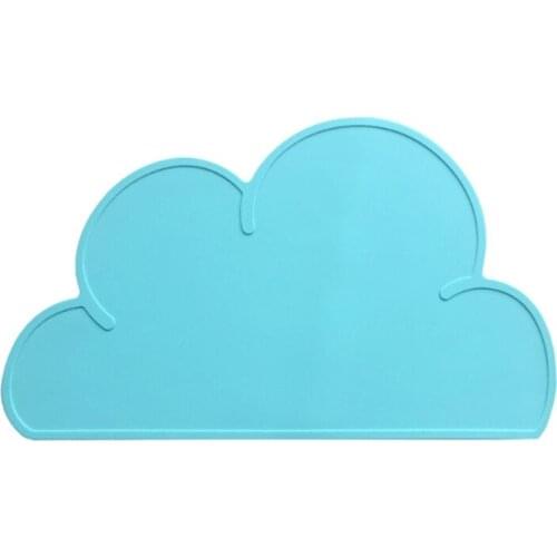 50pcs/lot Waterproof Silicone Placemat Bar Mat Baby Kids Cloud Shaped Plate Mat Table Mat Home Kitchen Pads 47.5*27cm