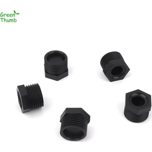 8pcs 1/2 Inch Male Thread Garden Atomizing Sprinkler Green Thumb Black Plastic Lawn Irrigation Sprinkler Nozzle