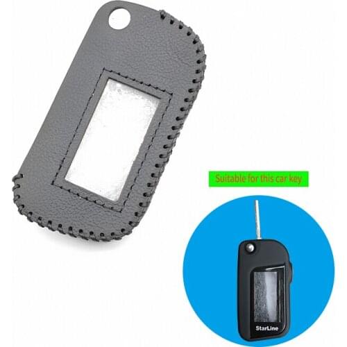 A93 for Starline A93 A63 A39 A93 Folding Car Flip Remote Fob Case Cover Hot Sale Car Alarm Shape Top layer Leather Case