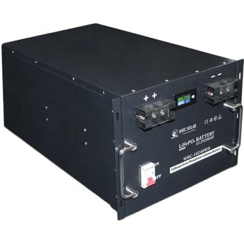 WHC Maintenance-free BMS solar storage batteries 51.2v lifepo4 12v 48v 100ah 200ah portable ups lithium iron phosphate battery