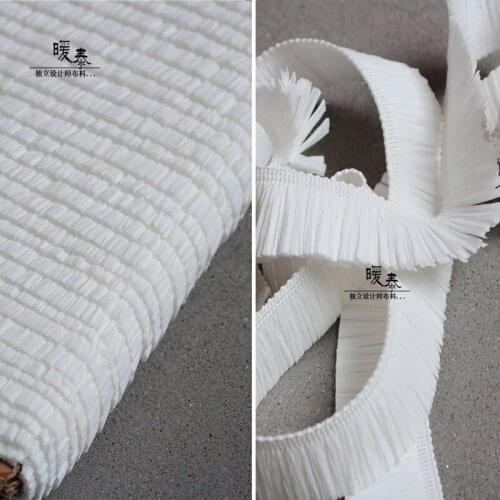 Lace Trim Accessories French White Stripe Tassels Pleats DIY Patchwork Hat rope Party Decor Dress Hem Designer Materials