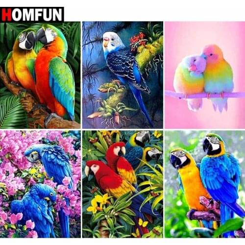 HOMFUN Full Square/Round Drill 5D DIY Diamond Painting "Animal bird landscape" Embroidery Cross Stitch 5D Home Decor Gift