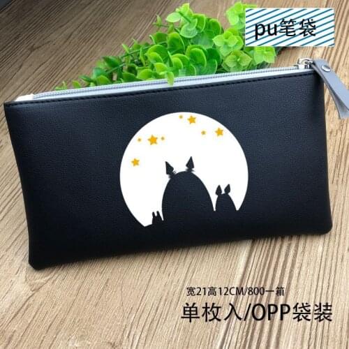 Anime My Neighbor Totoro Long Zip Wallet Tonari no Totoro Coin Purse Stationery Storage Bag