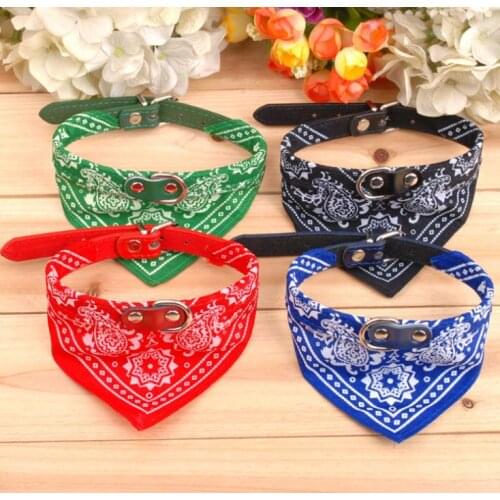 Free Shipping Hot New Small Adjustable Pet Dog Cat Bandana Scarf Collar Neckerchief SN968