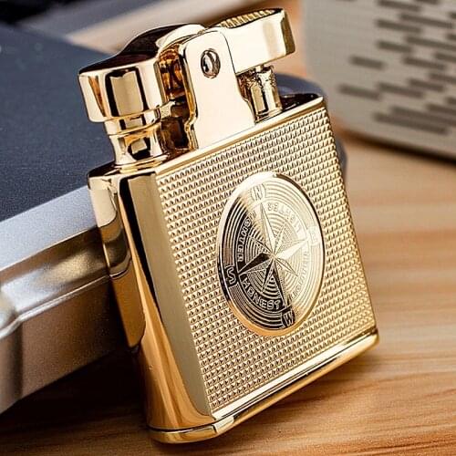 Honest High Grade Waterproof Kerosene Lighter Windproof Retro Copper Cigarette Cigar Lighter Mens Smoking Tool Men Gift Gadgets