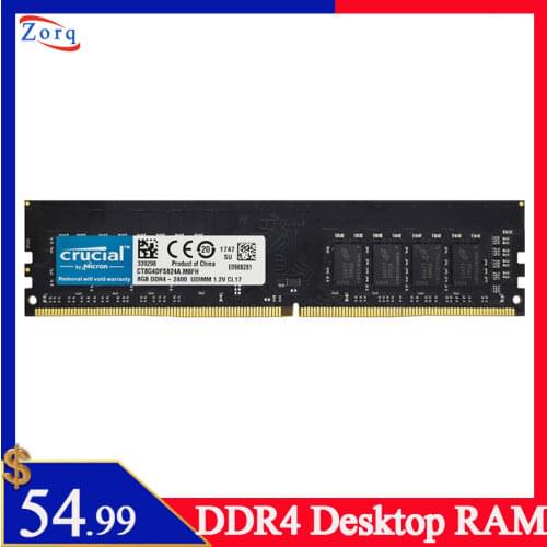 Crucial DDR3 DDR4 4GB 8GB Memoria Ram PC3 1333 1600 1866 2133 PC4 2400 2666 Memory Desktop Dimm 16GB 32GB Memória ram ddr4 8gb