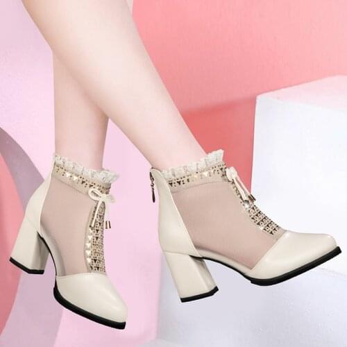 Designer Brand Luxury Women Shoes 2021 Summer Sandals High Heels Dress Shoes Woman Mesh Sandal Boot Sexy Heels Shoes