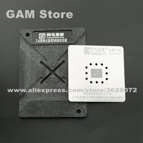 For iPhone 7/7Plus/8/8P/X X638 Baseband IC For Intel Version Location Position Plate+BGA Stencil Reball Soldering Pin Tin Plant