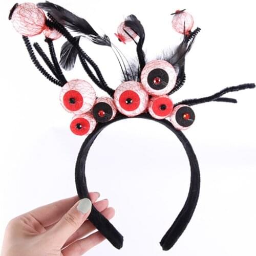 P15D Halloween Headband Eyeball Headbands for Halloween Party Supplies Funny Costume Cosplay Headpiece Hairhoop Hair Accessories
