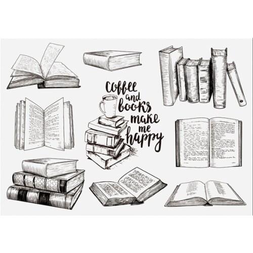 Book stamp Clear Stamp for Scrapbooking Transparent Silicone Rubber DIY Photo Album Decor 201