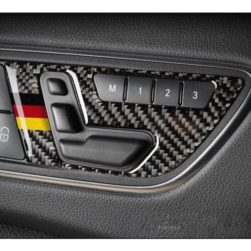 Carbon Fiber Car Door Buttons Seat Adjustment Panel Cover Trim 2pcs For Mercedes Benz GLA X156 CLA C117 A B Class 2011-2018