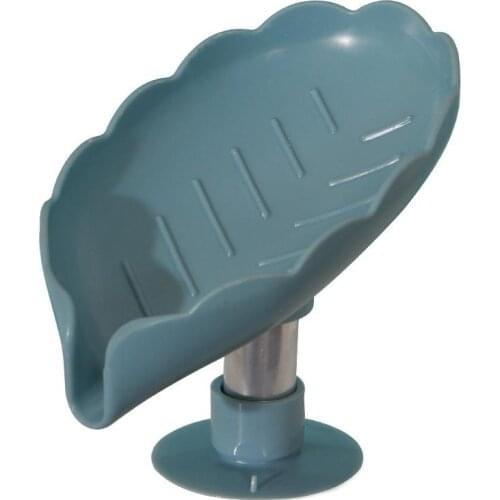 Leaf Shape Soap Box Drain Soap Holder Box Bathroom Shower Soap Holder sponge Storage Plate Tray Bathroom Supplies Bathroom Gadge
