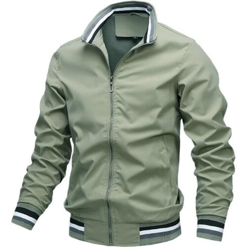 Casual jacket men spring autumn sports solid thick thin Outerwear Long Sleeve velvet cotton zipper Coats multicolor stand collar