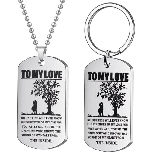 Anniversary Gifts Necklace To My Love for Husband Boyfriend Girlfriend Wife Christmas Pendant