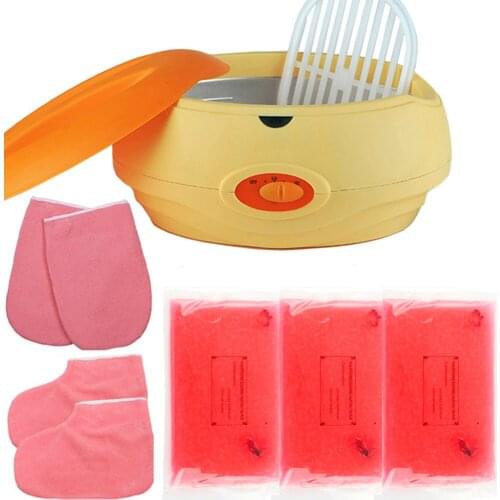 Paraffin Wax Heater for Hand Foot Therapy Bath Wax Pot Warmer Beauty Salon Spa Heater Wax Machine with Gloves Bootie Mitts