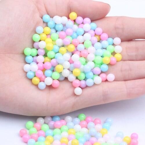 New Acrylic No Hole Round Pearls 3mm 4mm 5mm Many Colors Choose Craft Art Beads DIY Jewelry Accessories