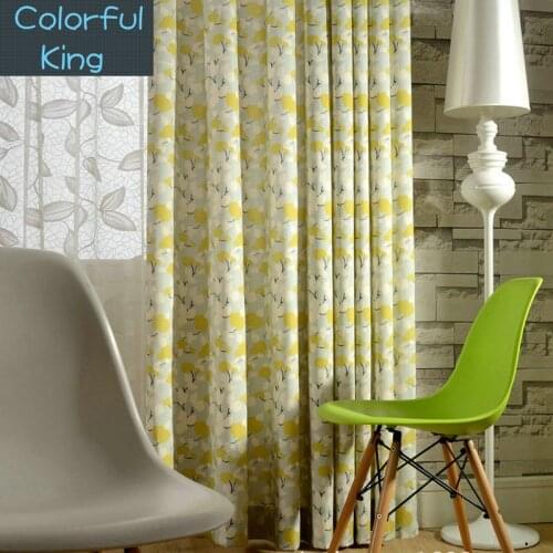 Leaves Pattern Window Curtains Blackout for Living Room Kitchen Bedroom Treatment Green Blue Elephant Flowers Drapes
