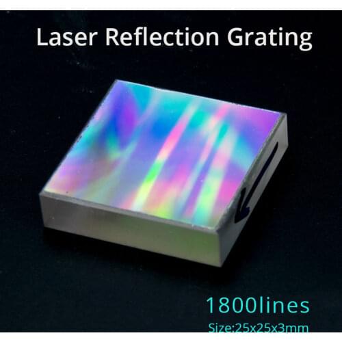 25x25x3mm K9 Optical Glass Laser Reflection Grating Light Spectral Decomposition Precision Optics Component 1800 Lines