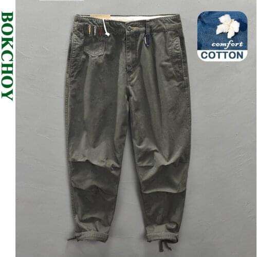 Autumn/winter New Mens Cotton Solid-color Casual Work Pants GML04-Z310