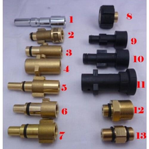 High Pressure Car Wash Water Gun Foam Pot Adapter Pure Copper Water Gun Adapter High Pressure Foam Gun Connector 1-8