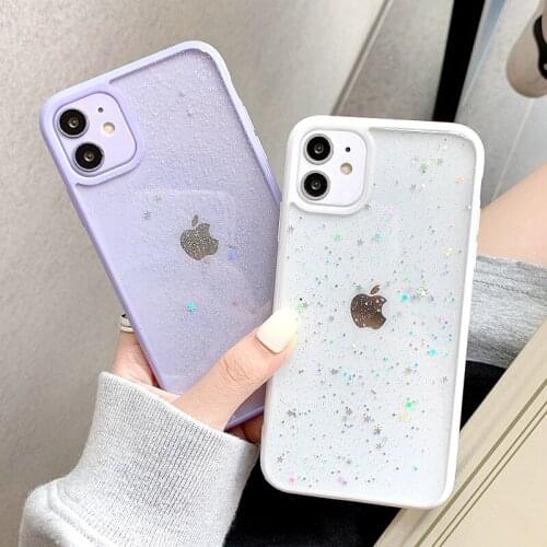 Twinkle Candy Transparent Phone Case For iPhone 11 12 mini Pro Max XS X XR 7 8 6 6S plus SE 2020 Soft Shockproof Cases Cover