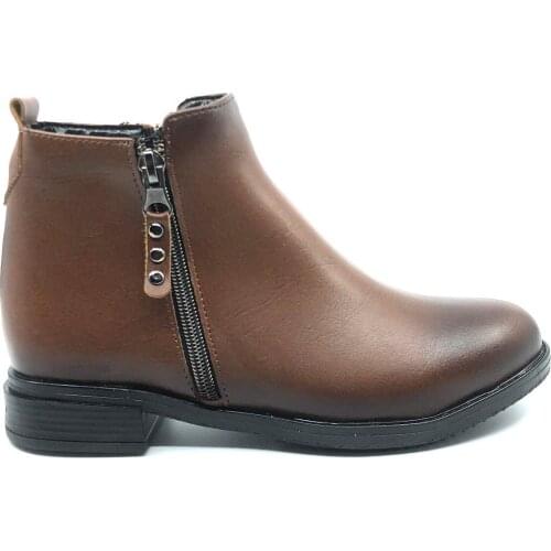 Pianoluce Lady Zipper Boots Skin Tan PLA54