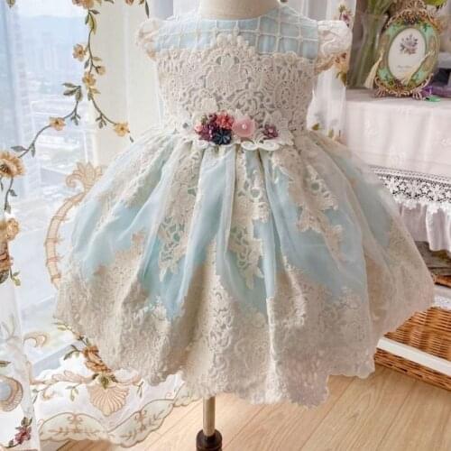 Flower Girl Dresses Vocation Festival Dress Summer New Arrivals Baby Girls Eid Sweet Dress Fashion Lolita Party Children Gift