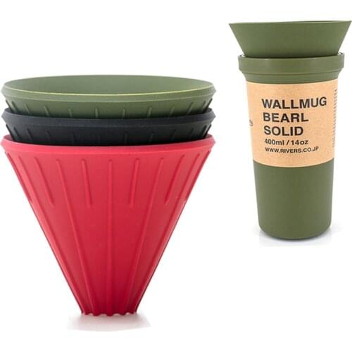 Rainbow Sugar Color V60 Coffee Drip Filter Cup Barista Silica Reversible Foldable Outdoors 1-2 People Coffee Dripper Filter Cup