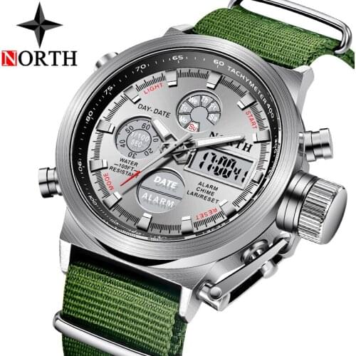 Luxury Brand NORTH Men Watch Fashion Business Quartz Watch Men Army Military Waterproof Wristwatches Men Clock Relogio Masculino