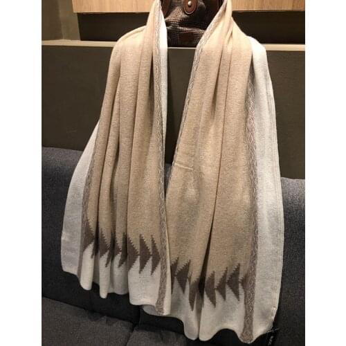 Real Cashmere Scarf Women Luxury Brand Winter Unisex Long Soft Warm 100% Fashion Natural Cashmere Scarf Men Knitted scarves