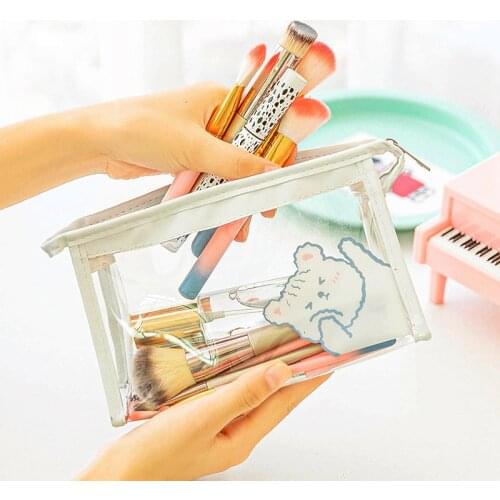 Cosmetic bag ins wind super fire large capacity female portable travel waterproof toiletry bag storage bag box cute Japanese