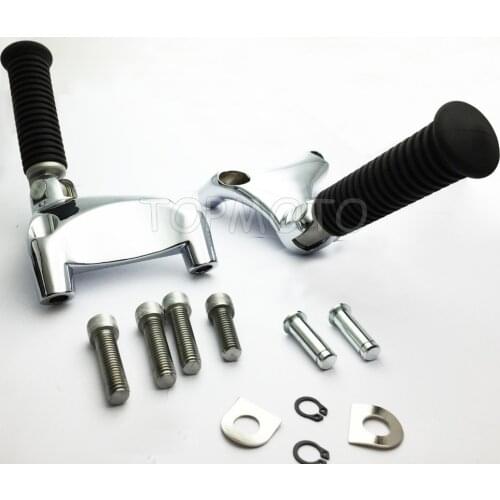 Rear Passenger Foot Pegs With Chrome Mounts For Harley 2004-13 XL Sportster 883 1200