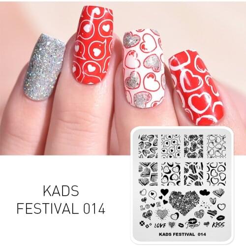 1PC Nail Art Template Plates Valentines Day Style Stamp Stamping 7*8cm Stencil Love Pattern Image Stamp Plate Manicure Tools