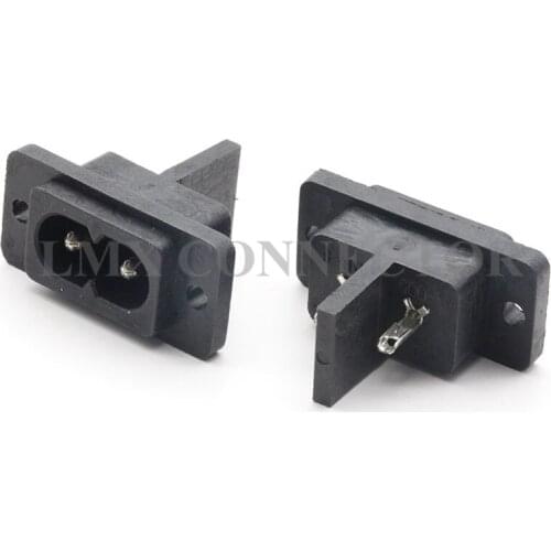 20PCS IEC320 C8 Male Plug 2.5A 250V Terminal Power Plug Inlet Socket Connector Copper AC-005